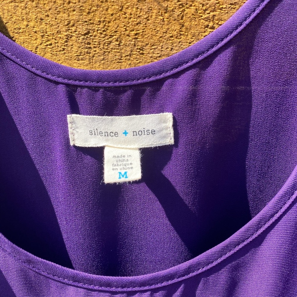 Silence +noise brand Size M drop waist sleeveless purple dress - Picture 2 of 3